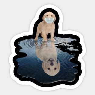 Labrador Dogs Lover - Labrador Face Mask Funny - Labrador T-Shirt Sticker